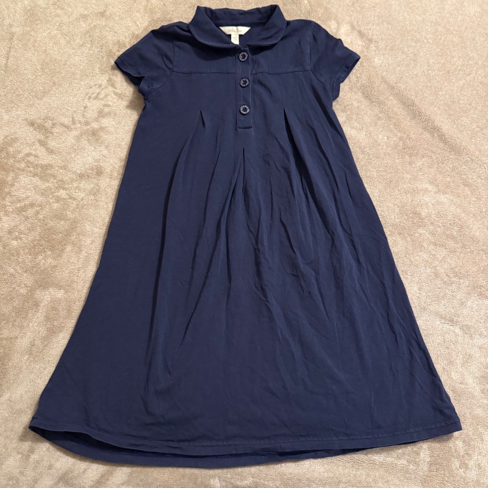 Matilda Jane Girls Navy Blue Polo Dress Pleated A-Line Size 8